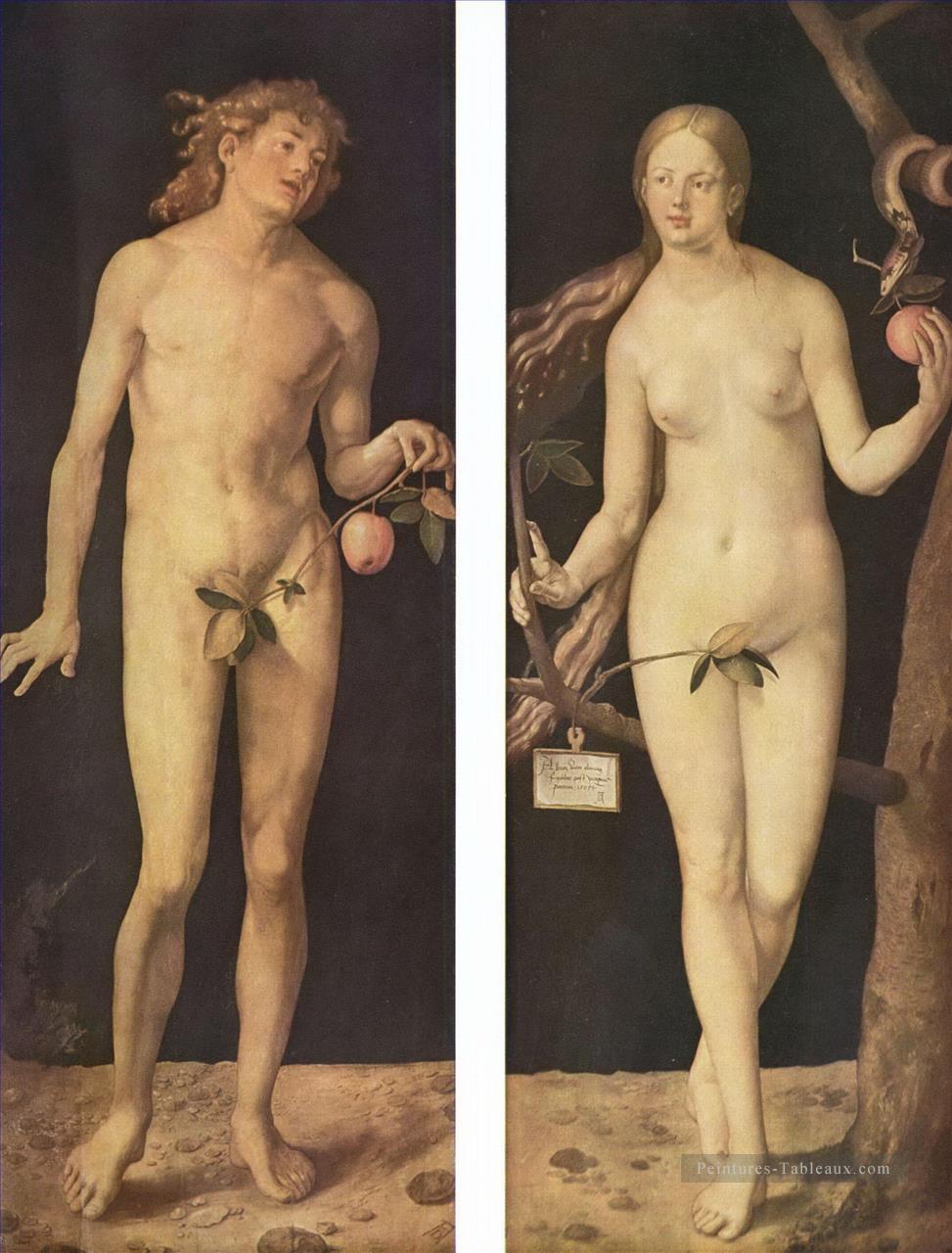 Adam et Eve Albrecht Dürer Classic Nu Peintures à l'huile